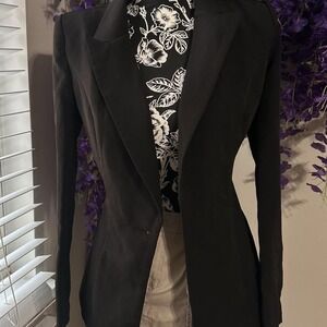 Women's Black Two Piece Blazer Set – Missing Button – Read Description